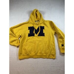 VTG Michigan Wolverines Yellow Champion Y2K Big Logo College Hoodie XL